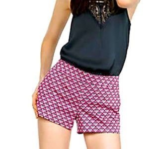 Express Pink and Black Geo print shorts size 00